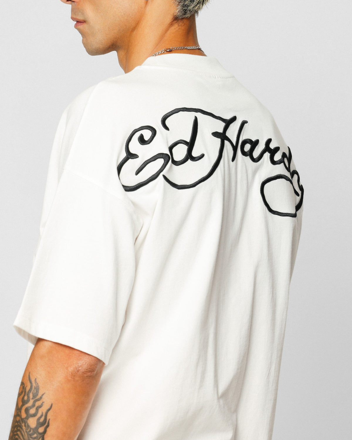 New Products Ed Hardy Dragon Oversized T-Shirt Off White