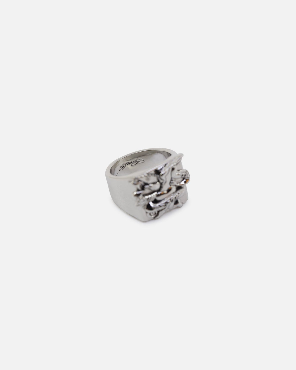 New Products Ed Hardy Heart & Dagger Ring Silver