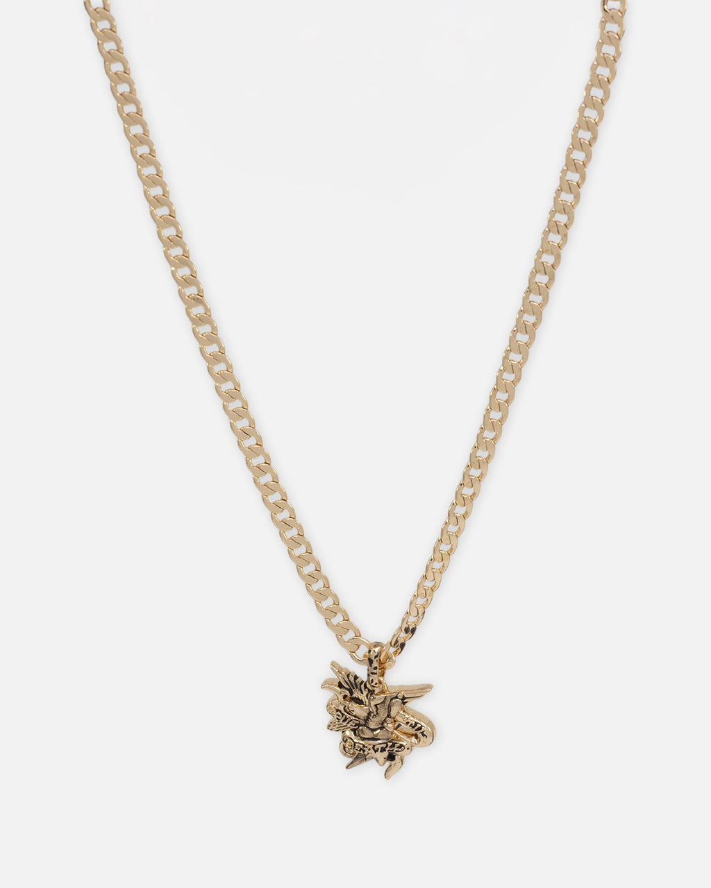 New Products Ed Hardy Heart & Dagger Necklace Gold