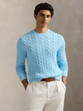 2026 New Arrival Maglione a Trecce Tinto in Capo Cielo