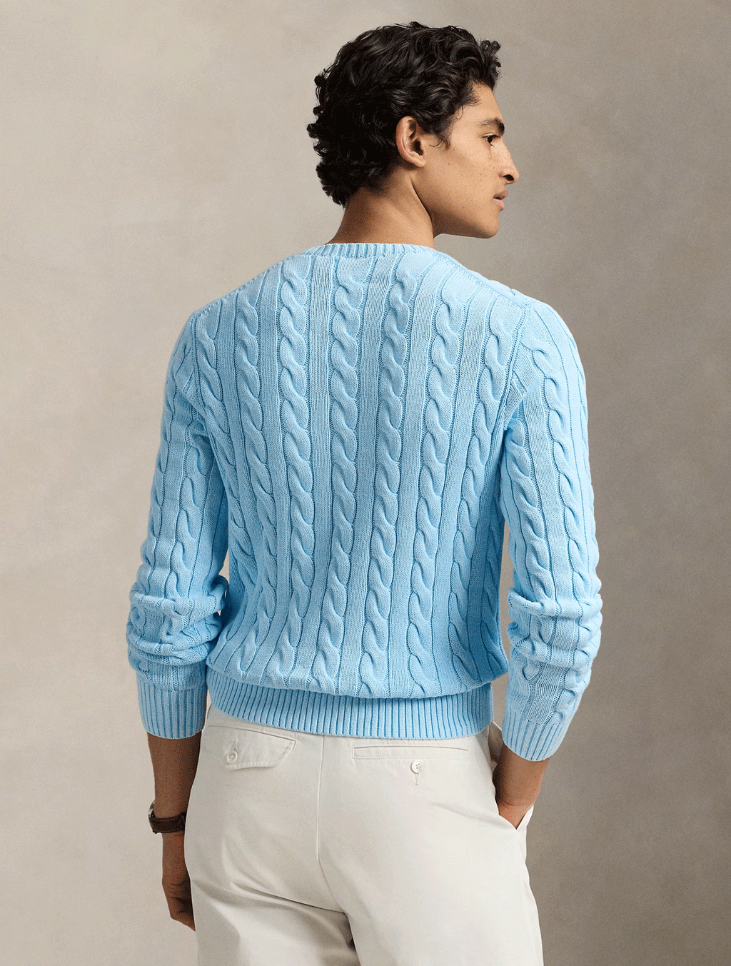2026 New Arrival Maglione a Trecce Tinto in Capo Cielo
