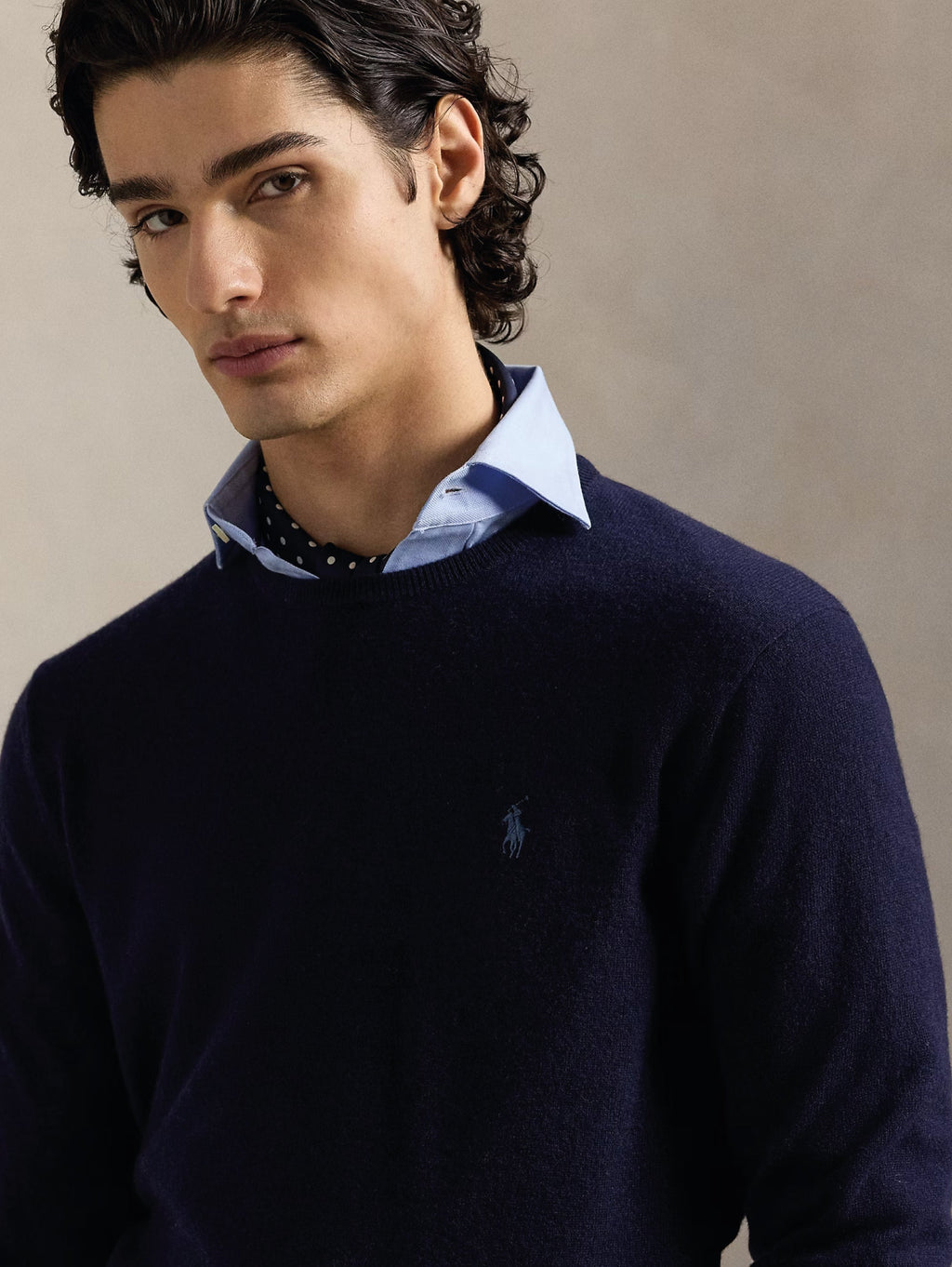 2026 New Arrival Maglia Girocollo in Lana Blu