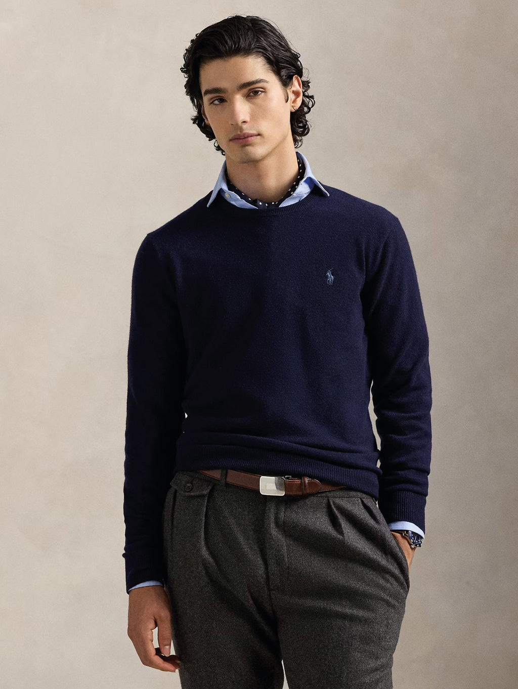 2026 New Arrival Maglia Girocollo in Lana Blu