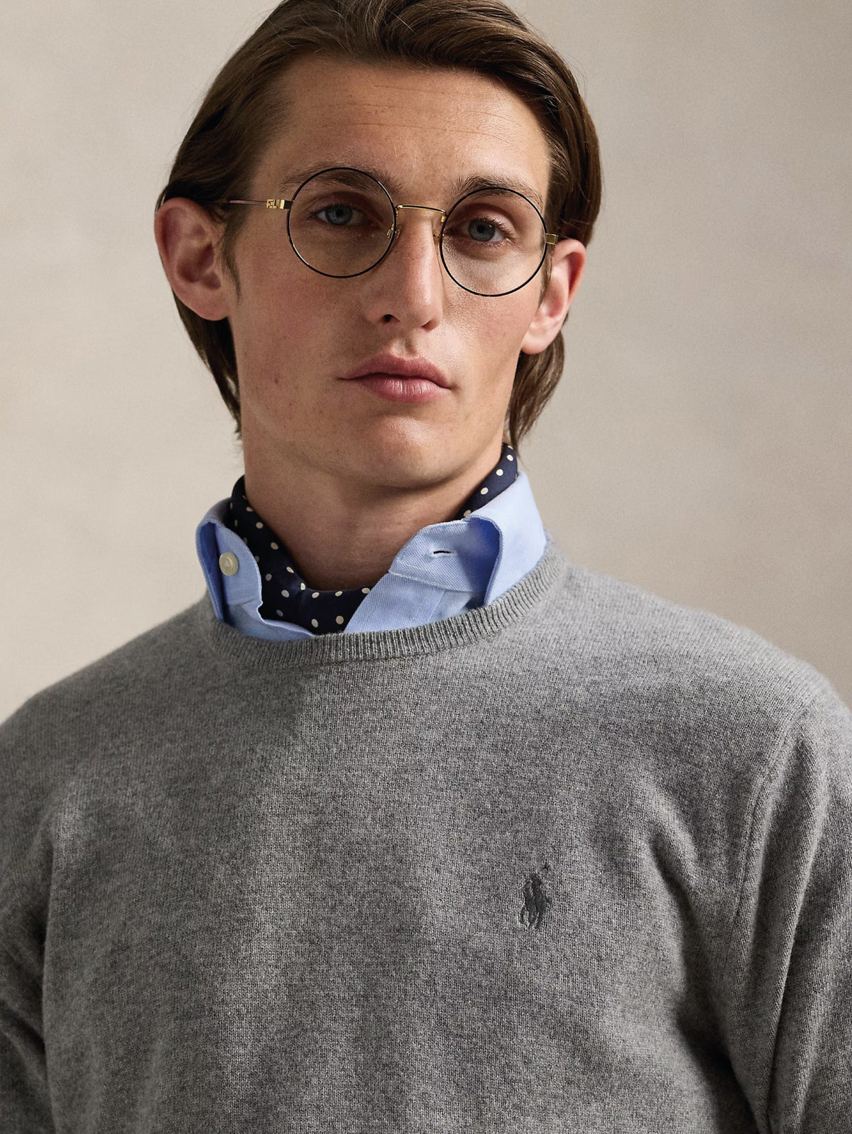 2026 New Arrival Maglia Girocollo in Lana Grigio