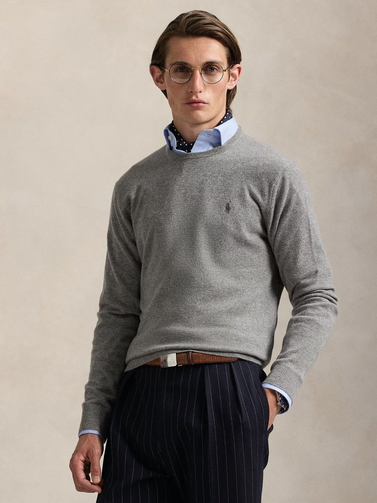 2026 New Arrival Maglia Girocollo in Lana Grigio