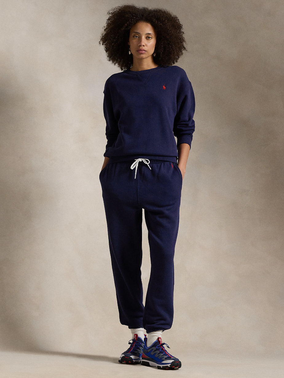 2026 New Arrival Felpa Girocollo in Cotone Loopback Blu