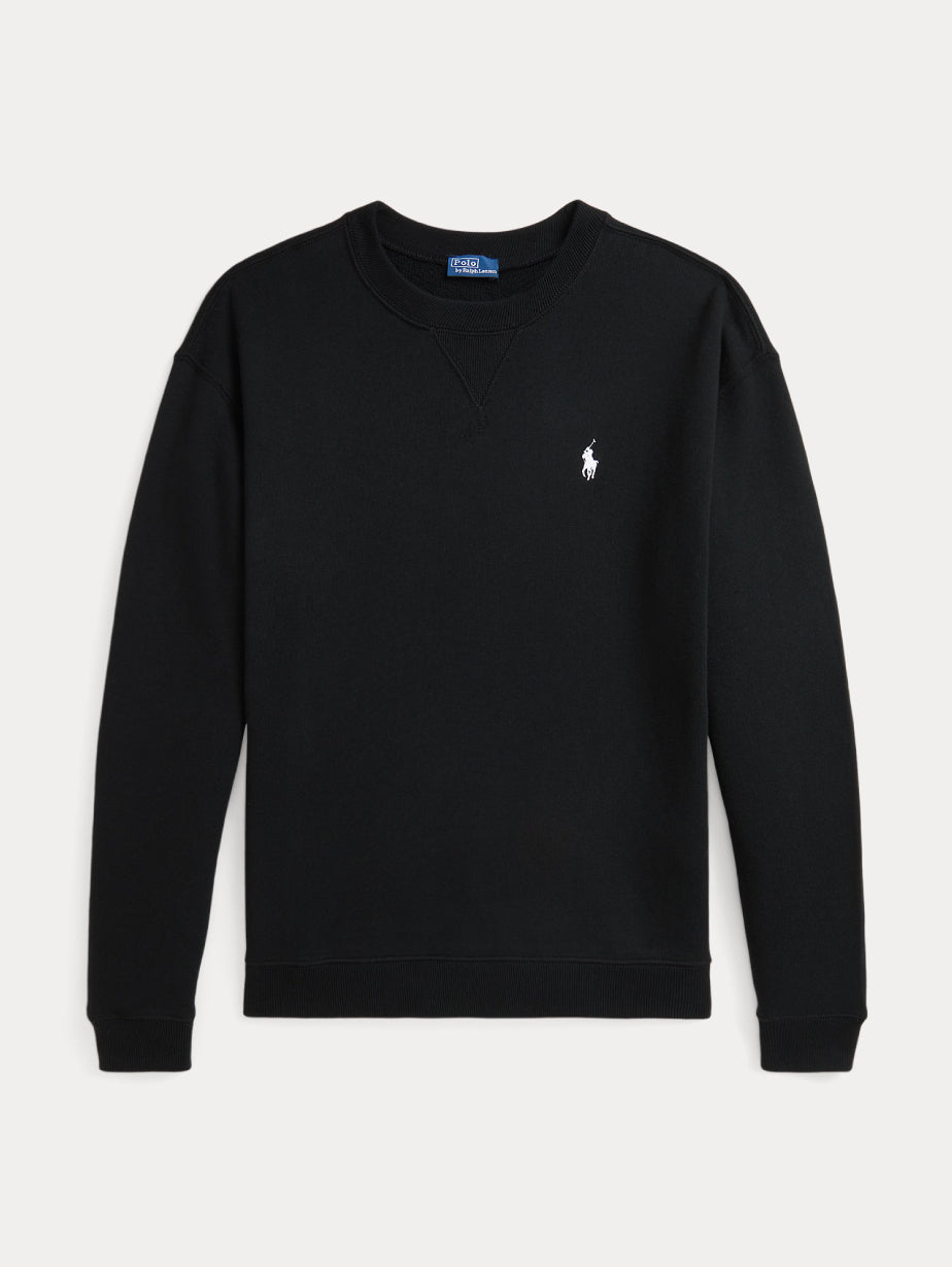 2026 New Arrival Felpa Girocollo in Cotone Loopback Nero