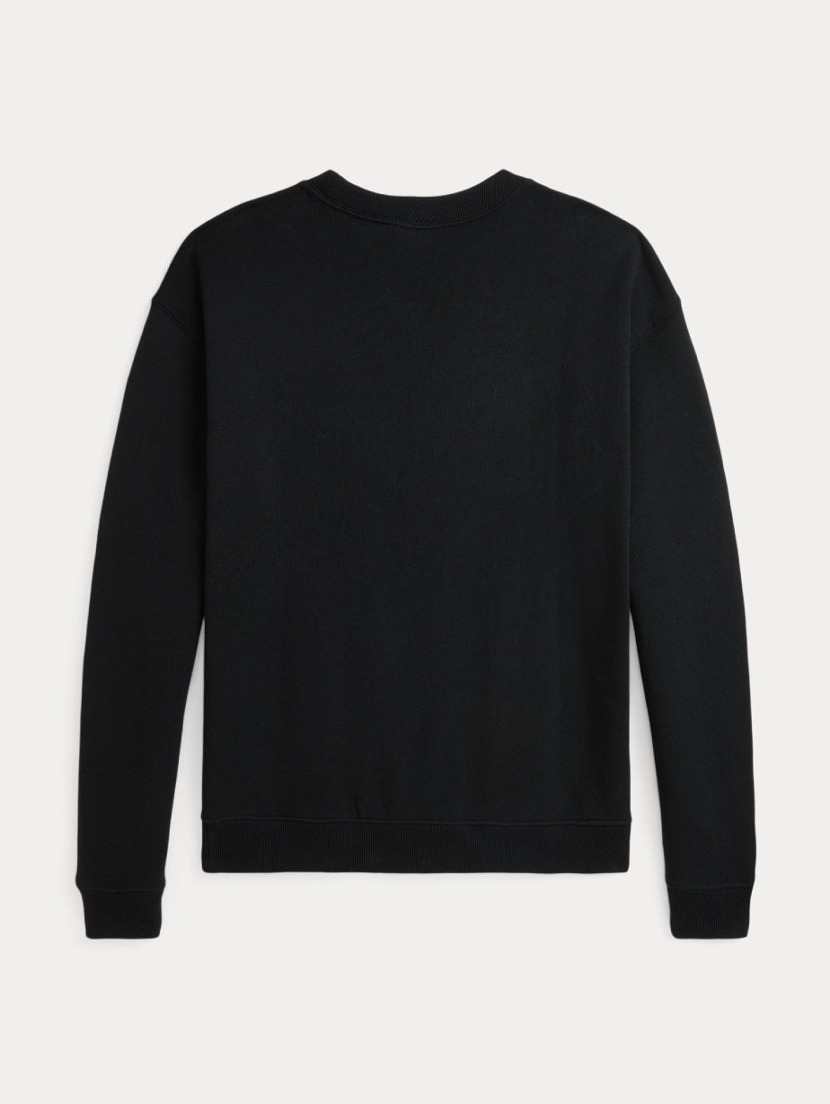 2026 New Arrival Felpa Girocollo in Cotone Loopback Nero