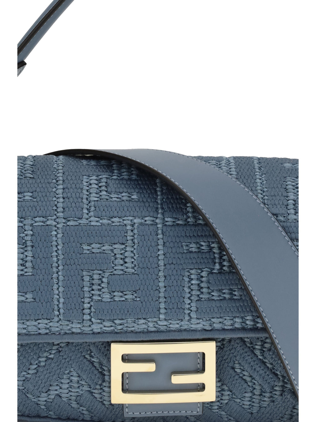 2026 New Arrival medium woven raffia shoulder bag with ff embroidery