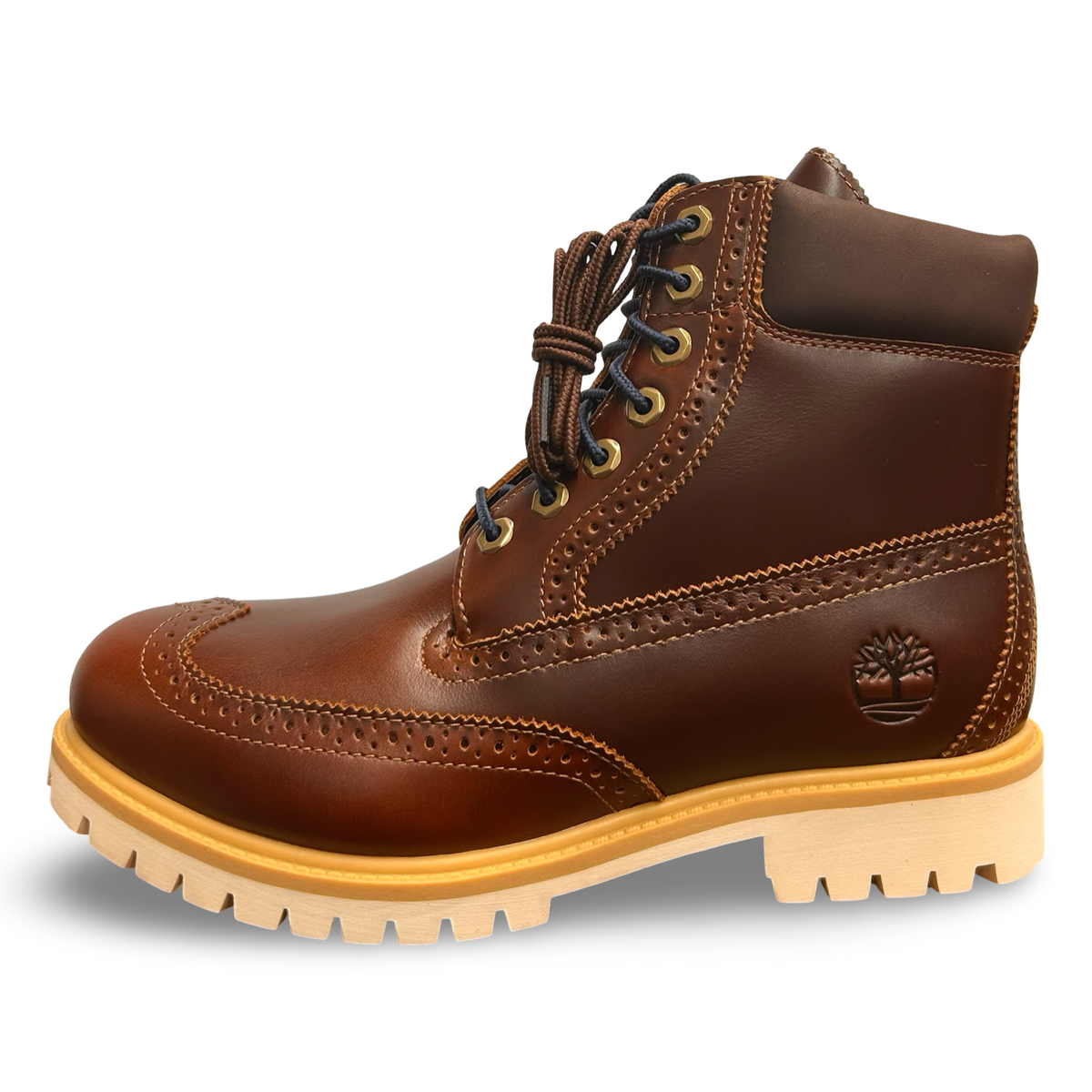 Top Seller Timberland PREMIUM 6 IN LACE BROUGE WINGTIPS WP BOOT Men’s - MEDIUM BROWN FULL GRAIN