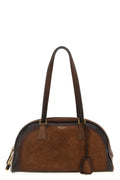 2026 New Arrival medium prada bowling suede top case handcrafted for a lived-in effect