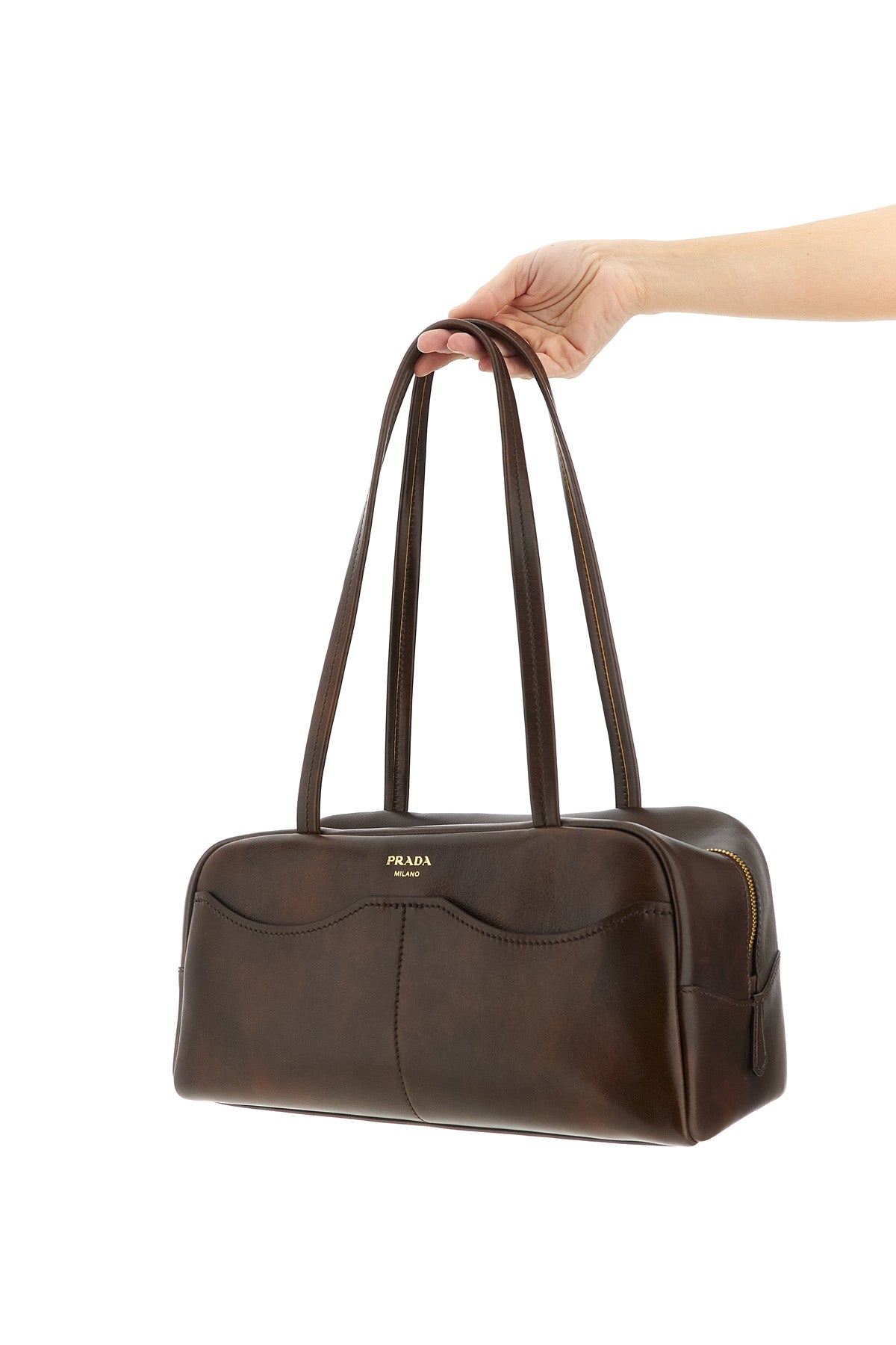 2026 New Arrival prada carry large top case in antique leather
