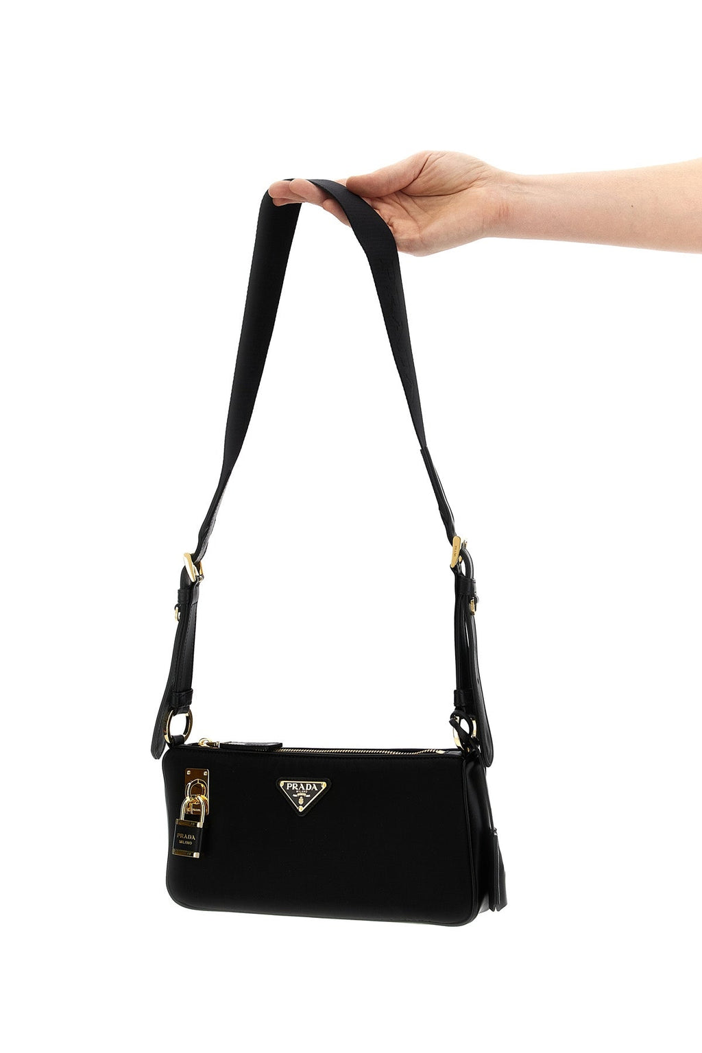 2026 New Arrival small shoulder bag in re-nylon and smooth leather