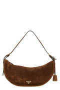 2026 New Arrival prada demi-lune large suede shoulder bag