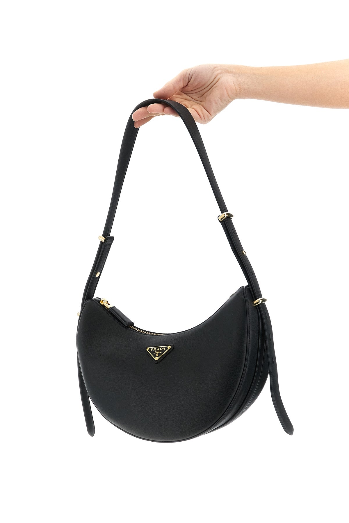 2026 New Arrival prada arqué smooth leather shoulder bag