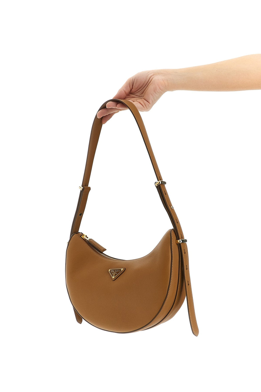 2026 New Arrival prada arqué smooth leather shoulder bag