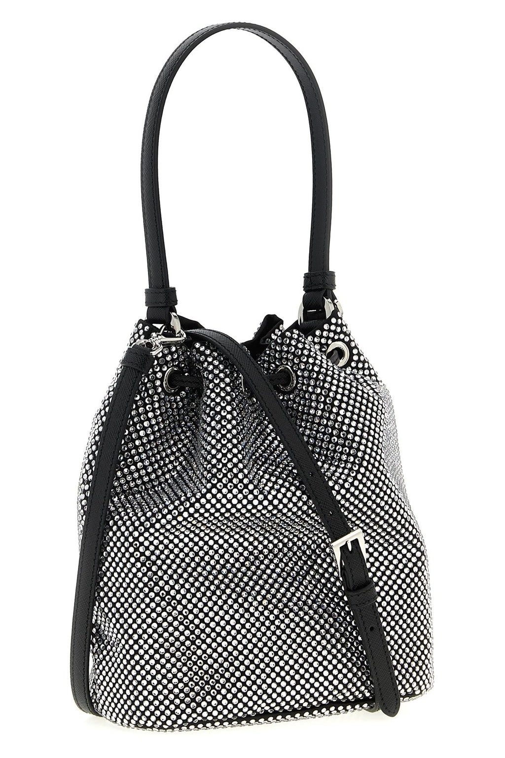 2026 New Arrival crystal satin bucket bag