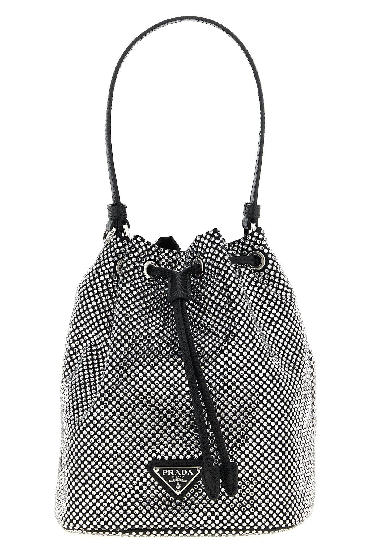 2026 New Arrival crystal satin bucket bag