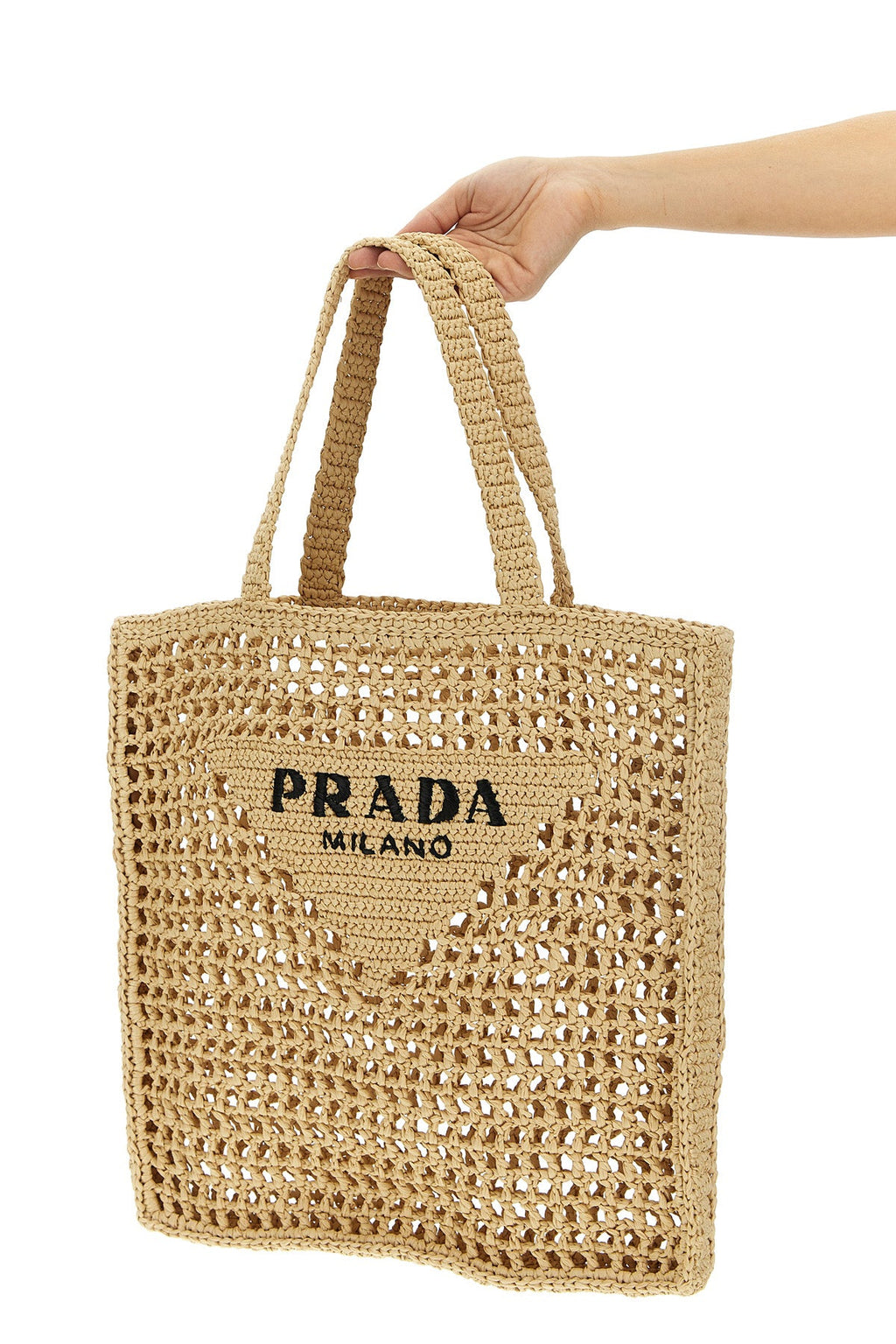 2026 New Arrival shopping bag in raffia-effect woven fabric