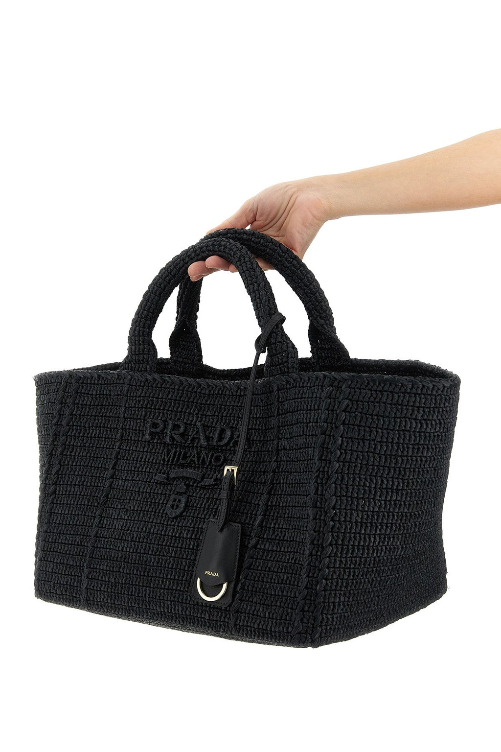 2026 New Arrival crochet raffia-effect fabric shopping bag