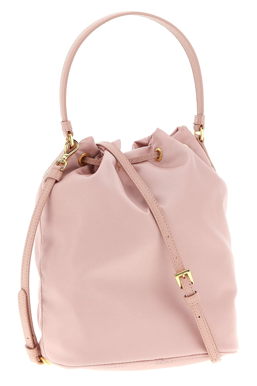 2026 New Arrival prada duet re-nylon and saffiano leather tone-on-tone bucket bag