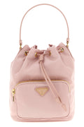 2026 New Arrival prada duet re-nylon and saffiano leather tone-on-tone bucket bag