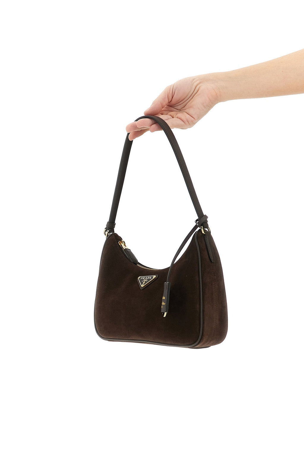 2026 New Arrival prada re-edition 2005 mini shoulder bag in suede and saffiano leather
