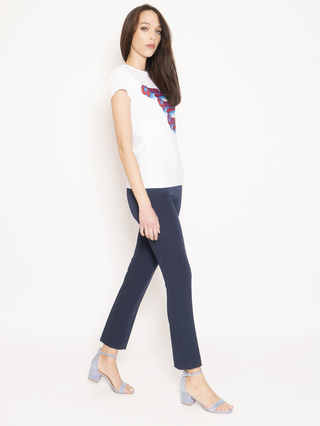 2026 New Arrival Pantalone con Elastico in Vita Plik  Blu