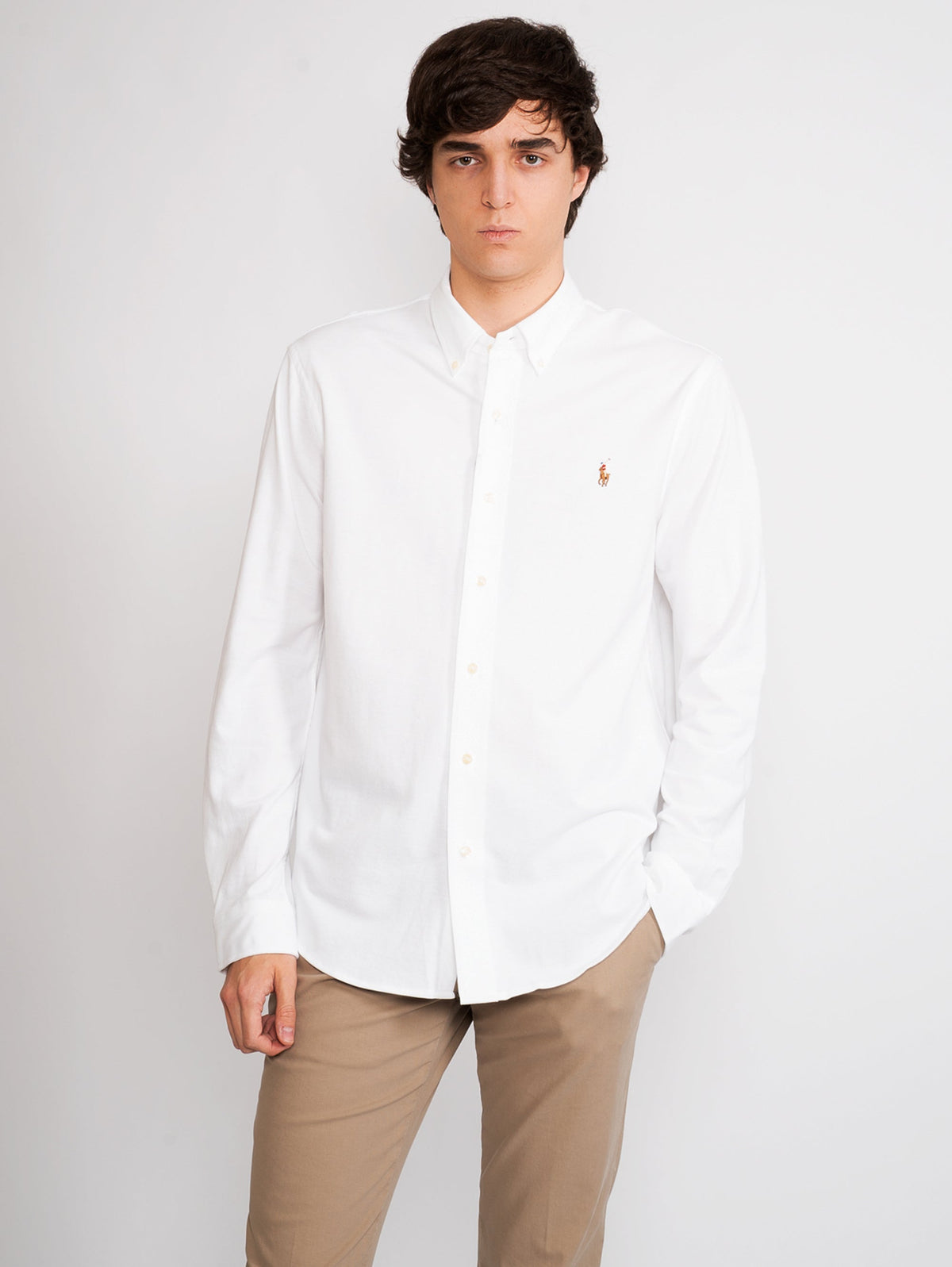 2026 New Arrival Camicia in Oxford Knit Bianco