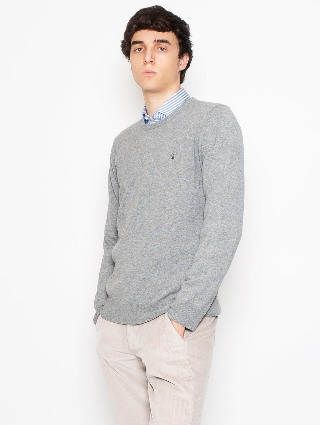 2026 New Arrival Maglia Girocollo in Lana Grigio