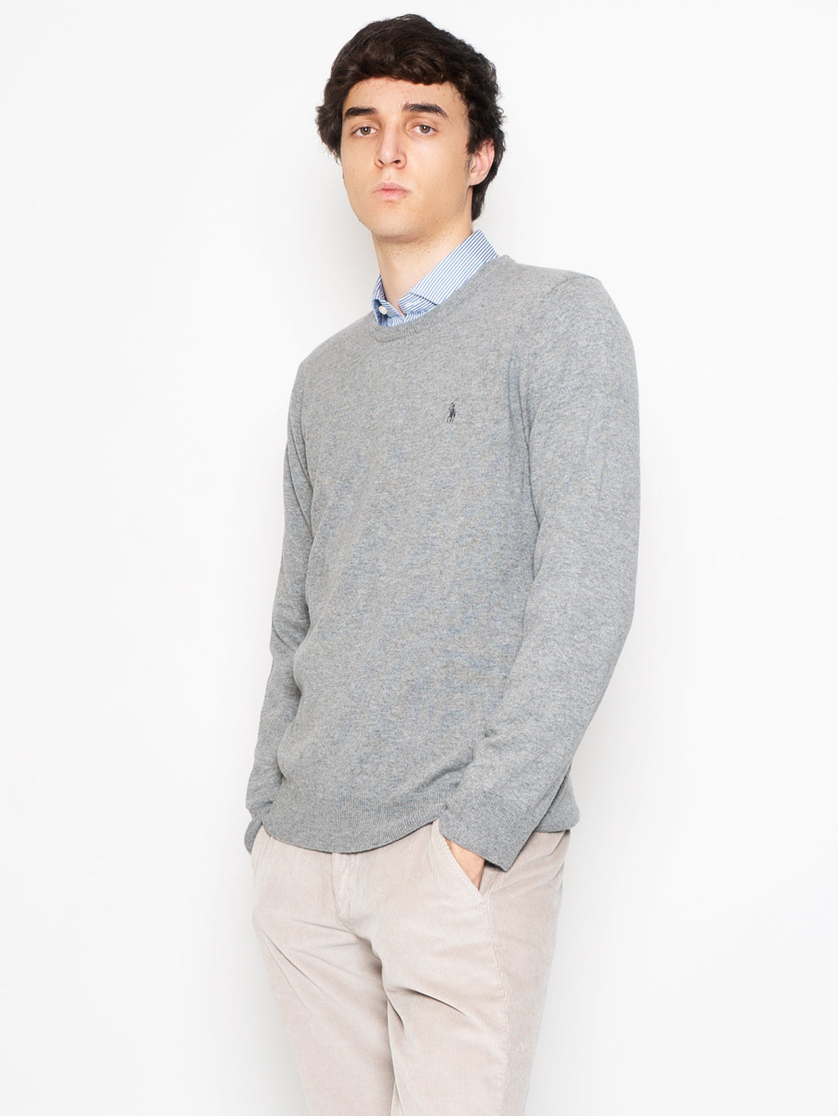 2026 New Arrival Maglia Girocollo in Lana Grigio