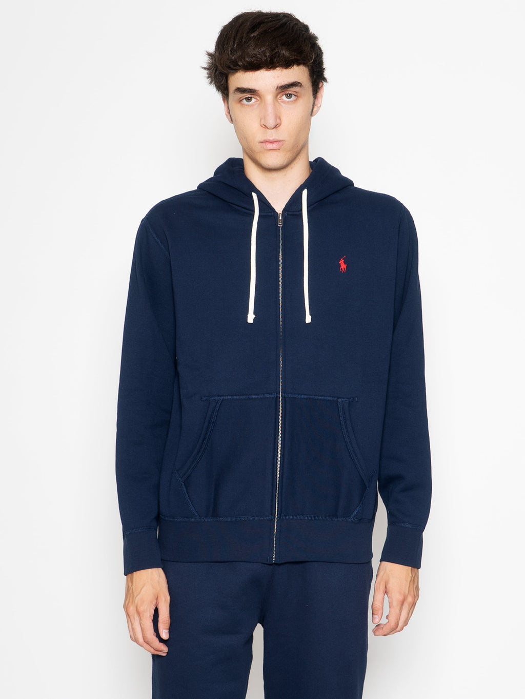 2026 New Arrival Felpa con Zip e Cappuccio Blu