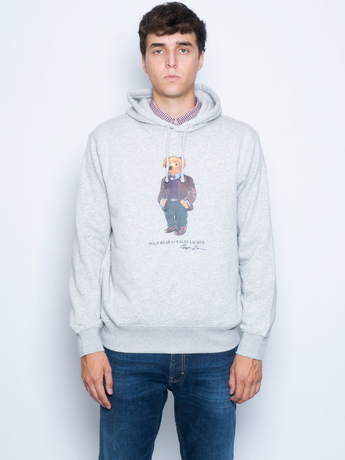 2026 New Arrival Felpa con Cappuccio Polo Bear Grigio