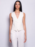 2026 New Arrival Gilet con Scollo a V Panna