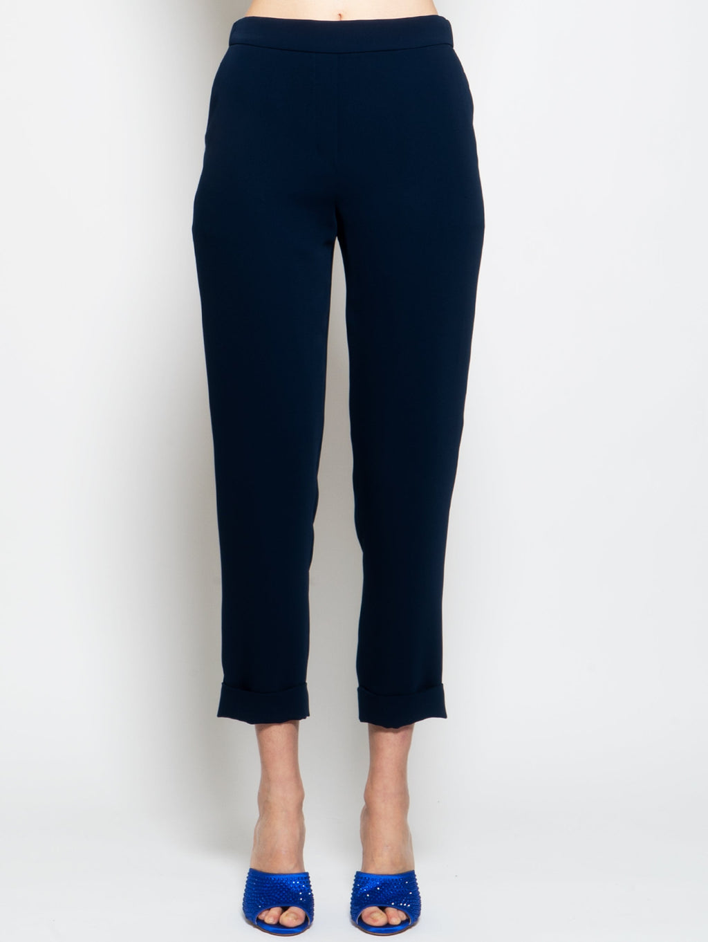 2026 New Arrival Pantaloni in Cady Blu