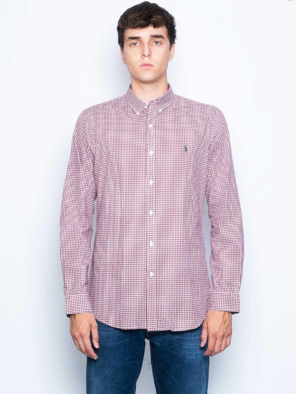 2026 New Arrival Camicia a Quadretti Bianco/Bordò