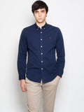 2026 New Arrival Camicia Slim Fit in Twill di Cotone Navy