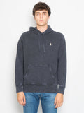 2026 New Arrival Felpa con Cappuccio in Spugna Loopback Nero