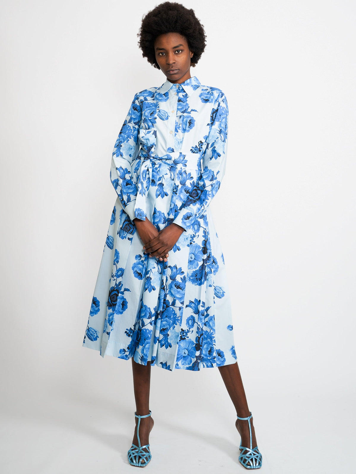 2026 New Arrival Abito con Stampa Floreale Blu