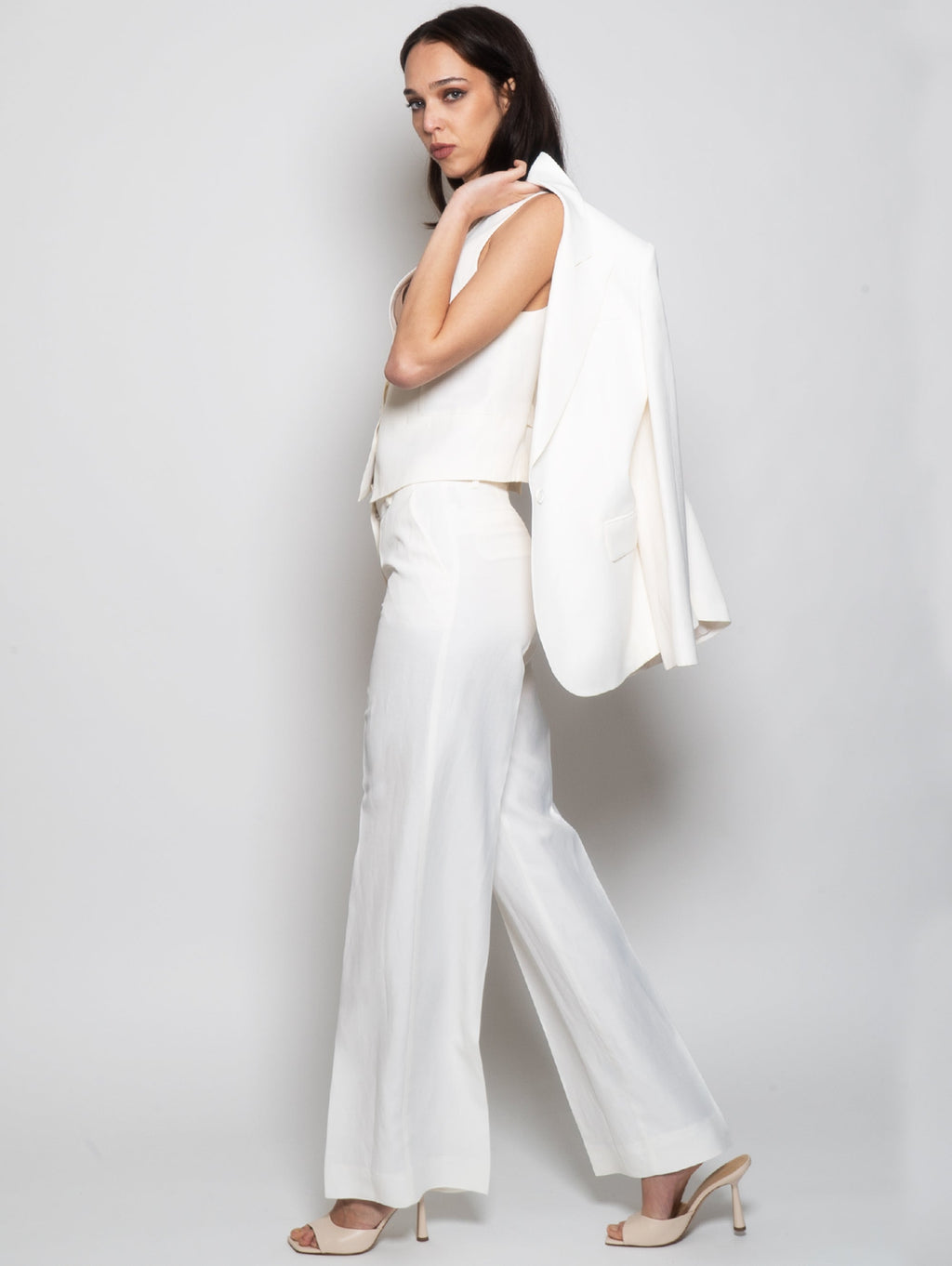 2026 New Arrival Gilet con Scollo a V Panna