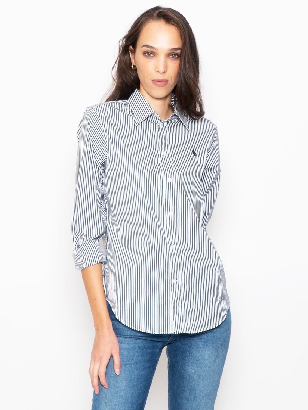 2026 New Arrival Camicia in Popeline a Righe Bianco/Nero