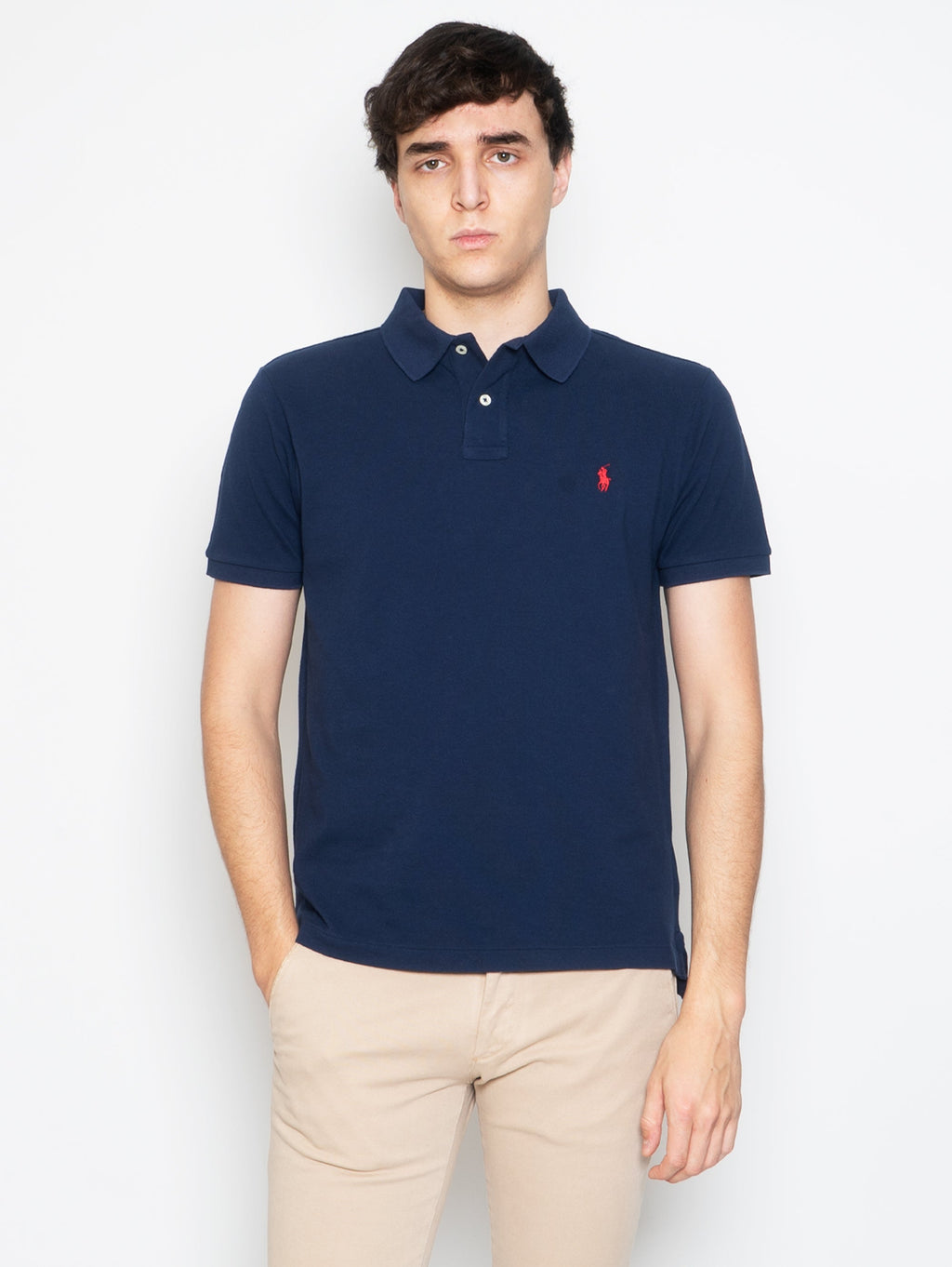 2026 New Arrival Polo in Piquè Slim Fit Blu
