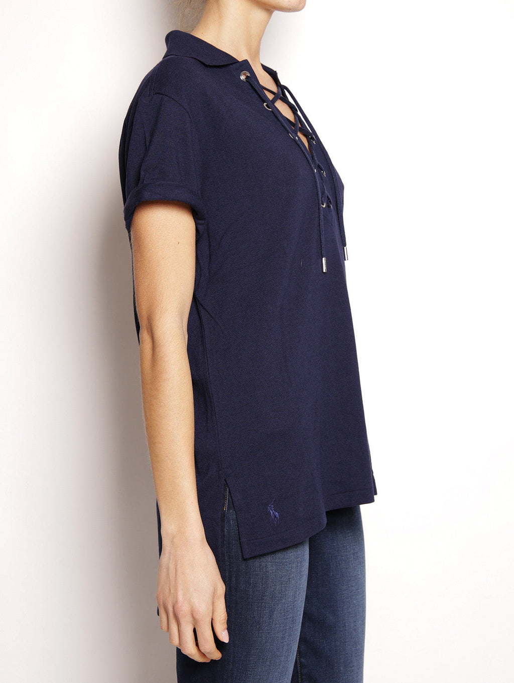 2026 New Arrival Polo con Lacci Blu navy