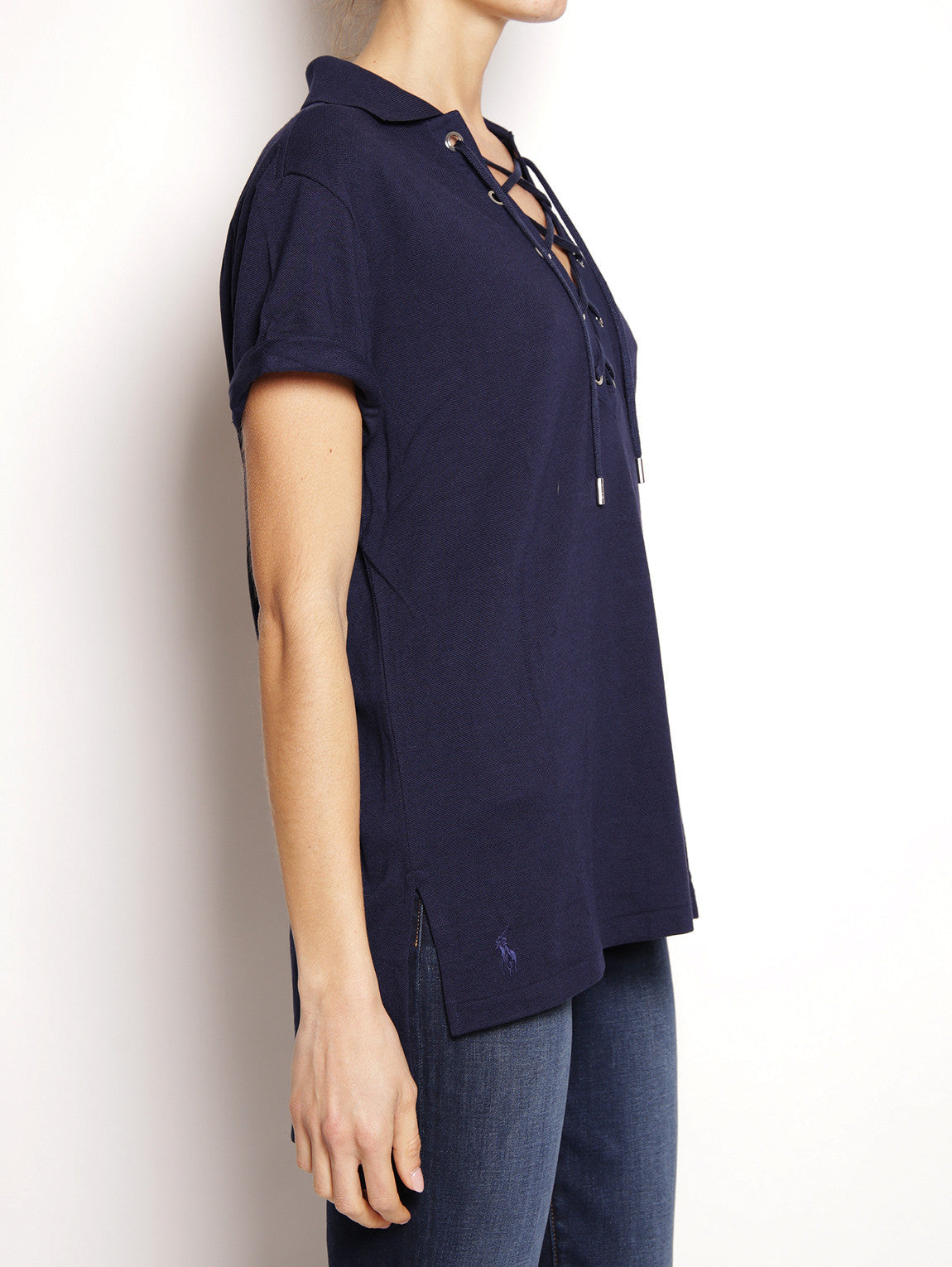 2026 New Arrival Polo con Lacci Blu navy