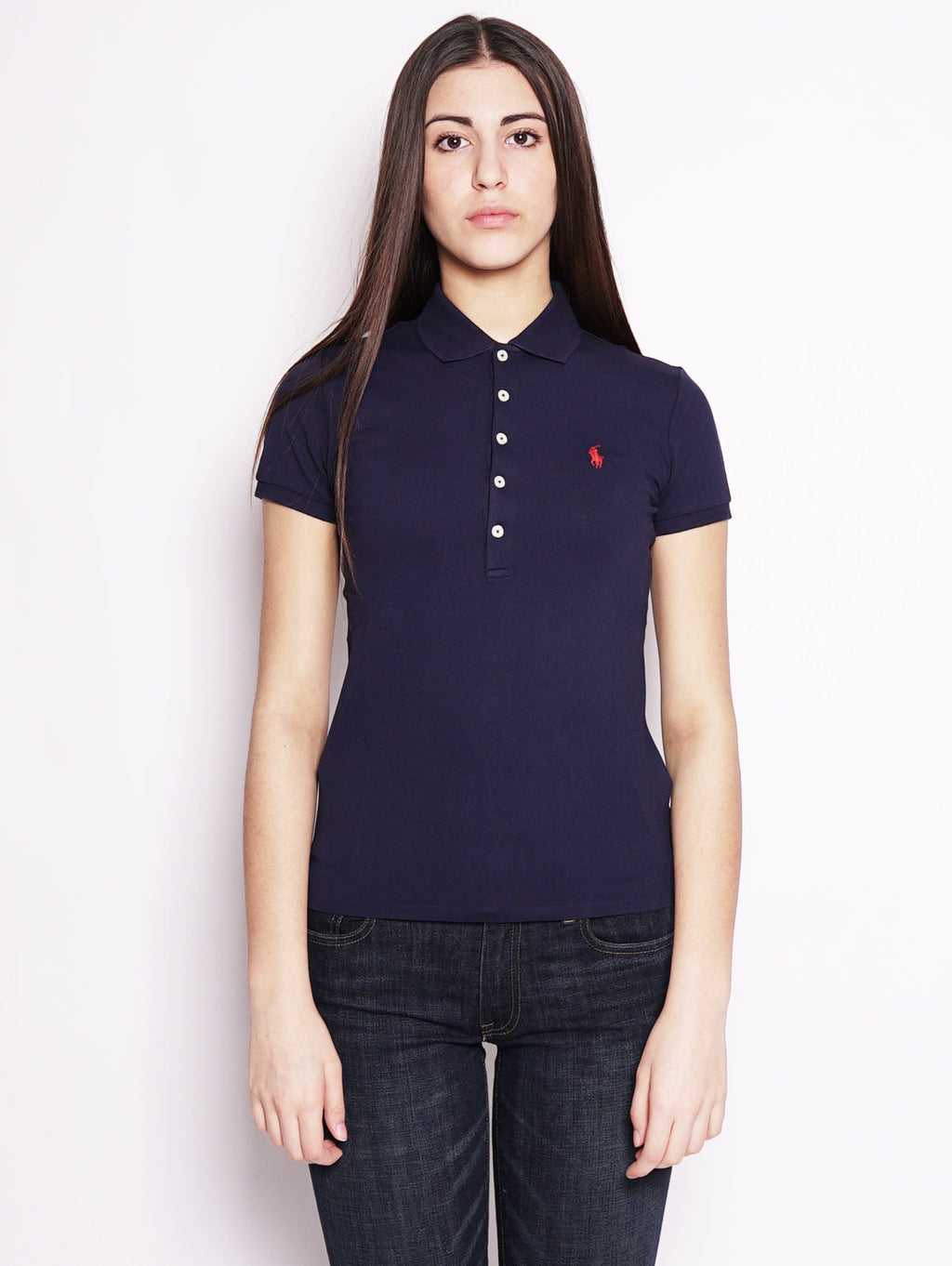 2026 New Arrival Polo stretch Slim-Fit Blu