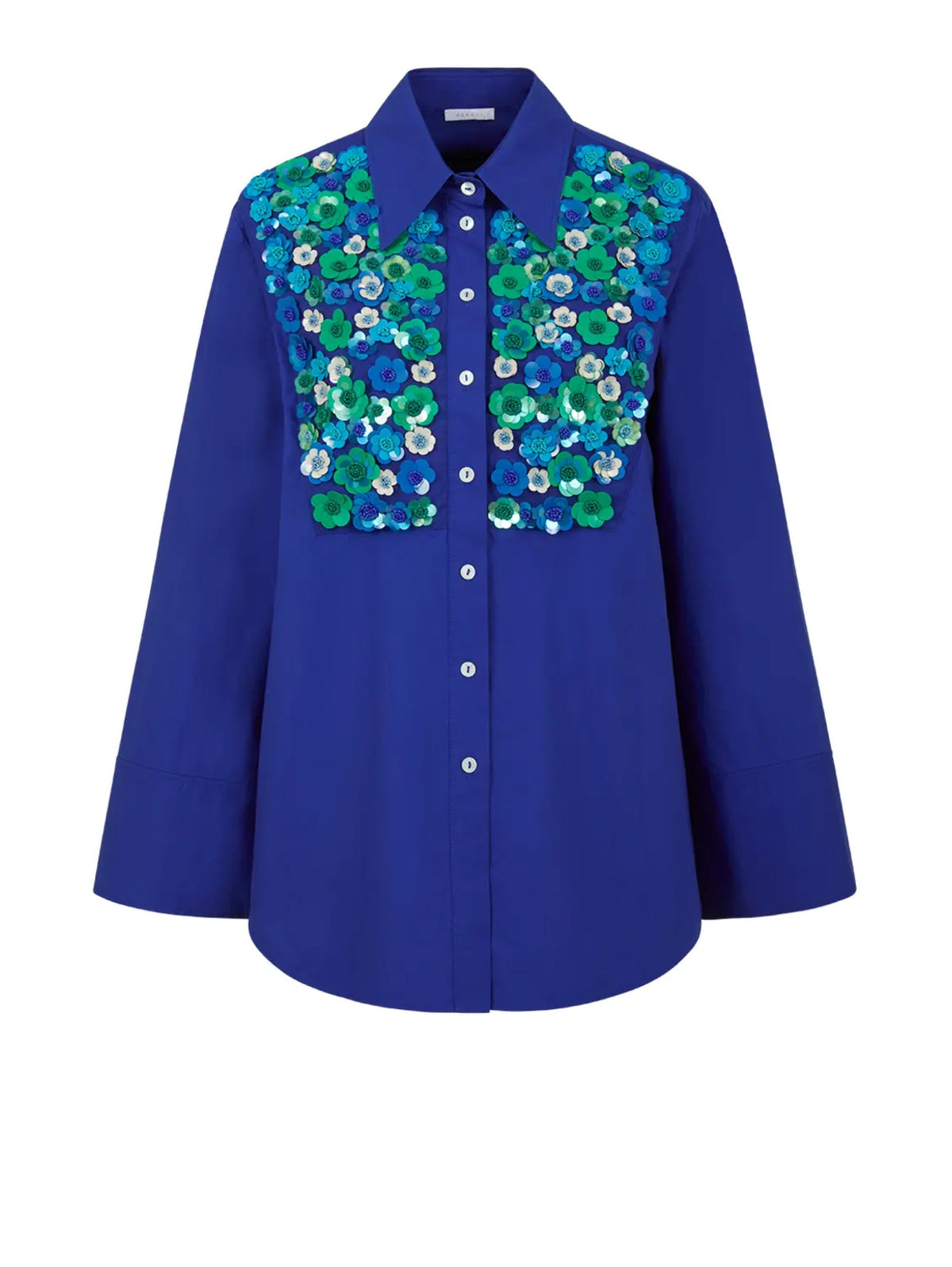 2026 New Arrival Camicia con Ricamo Bluette