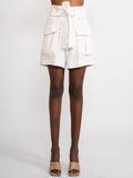 2026 New Arrival Shorts con Tasche a Toppa Panna