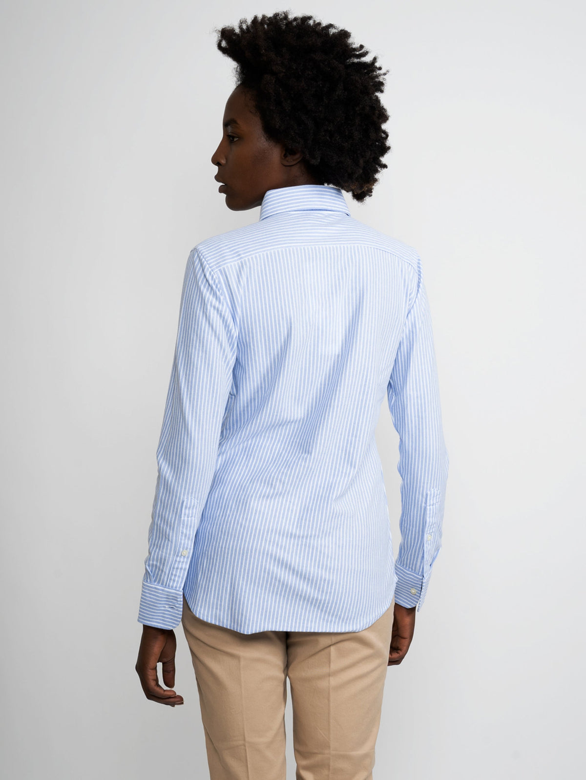 2026 New Arrival Camicia Knit Oxford Bianco/Blu