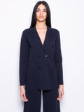 2026 New Arrival Giacca Doppiopetto in Maglia Blu