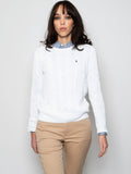 2026 New Arrival Maglia a Trecce in Cotone Bianco